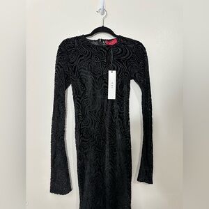 Elegant Black Long Sleeve Dress